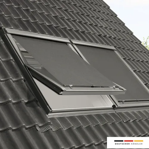 Velux Aussenmarkise MHL Manuell - Effektiver Hitzeschutz für Dachfenster - Fenster für Gewerbe & Industrie, manuelle Markise für optimale Temperaturregulierung und Blendschutz.