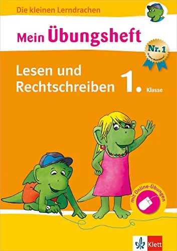 Klett Mein Übungsheft Lesen + Rechtschreiben Deutsch 1. Klasse: Grundschule (Die kleinen Lerndrachen): Deutsch 1. Klasse mit Online-Übungen