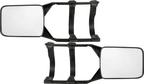 Calima 46042 Aufsatzspiegel für PKWs - Praktisches Caravanspiegel-Set zur sicheren Verlängerung der Außenspiegel. Kompatibel mit den meisten PKW-Spiegeln bis 14 cm Höhe. Einfache Montage und vibrationsfreies Fahren garantieren optimale Sicht.