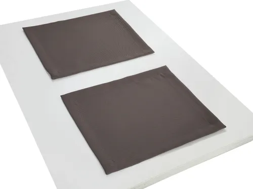 Adam Platzset "Uni Collection" Gr. 1, braun (dunkelbraun), B/L: 30cm x 40cm, 2 Stk., Bio-Baumwolle