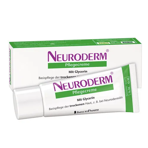 Neuroderm Pflegecreme - Arzneimittel für trockene Haut, ideal bei Neurodermitis mit 30% Lipidgehalt zur Stabilisierung der Hautschutzbarriere.