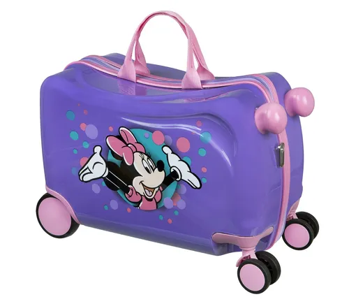 Undercover Disney Minnie Mouse Ride-on Trolley - Kindergepäck mit stabiler Konstruktion, belastbar bis 50 kg, ideal für kleine Minnie-Fans, die selbst reisen und Spaß haben möchten.