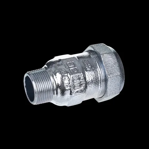 Gebo Serie 150 Verschraubung 01.150.00.01 1/2" x 21,3 mm für Stahlrohr - Hochwertige Tempergussverschraubung für sichere Verbindungen. Ideal für Stahlrohre, sorgt für zuverlässige Dichtheit und Langlebigkeit.