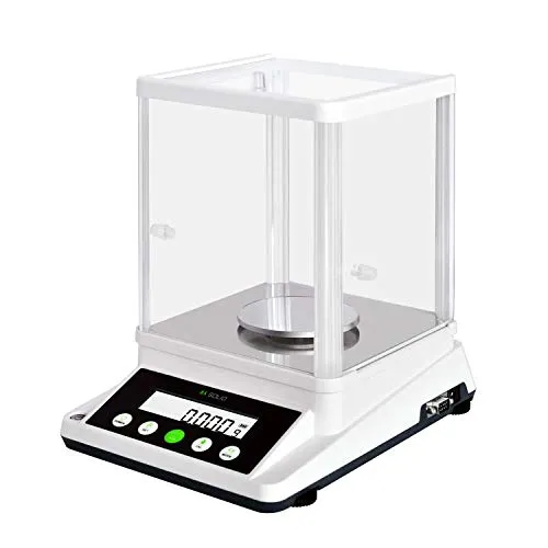 U.S. SOLID 0,001 g Präzisionswaage - Digitale analytische Lab-Waage - Elektronische Präzisionswaage mit einer Genauigkeit von 1 mg und 2 LCD-Bildschirmen - 110 g / 0,001 g