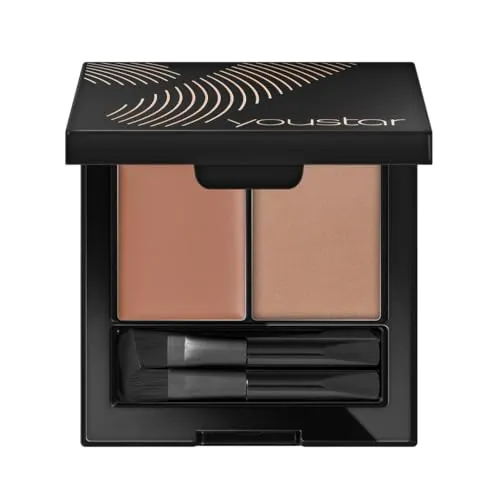 youstar BROWXPERT Augenbrauen Set - 02 Hazelnut| Perfekt geformte Augenbrauen für jeden Anlass, Eyebrow Kit für das perfekte Styling