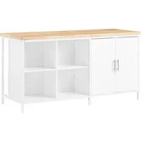 SoBuy Küchenbuffet KNL09 - Stilvolle Kücheninsel und Bartisch - Buffetschränke mit 6 stabilen Füßen, 170 cm Breite und einfacher Selbstmontage – ideal für moderne Küchen und Essbereiche.
