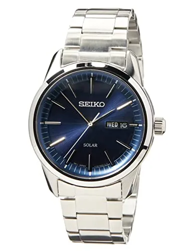 Seiko Herren-Uhr Quarz Edelstahl SNE525P1 - Robust, kratzfestes Saphirglas und bis 100m wasserdicht, ideal für den Alltag