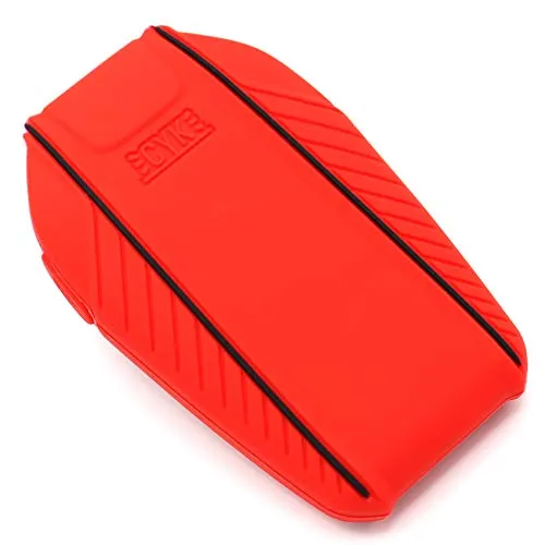 CYK www. CoverYourKey .de Schlüssel Hülle BF für 3 Tasten Auto Schlüssel Silikon Cover von Finest-Folia (Rot Schwarz)