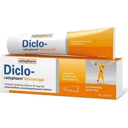 Diclo ratiopharm Schmerzgel - Arzneimittel zur Linderung von Rücken-, Muskel- und Gelenkschmerzen mit dem Wirkstoff Diclofenac, ideal für schnelle Schmerzlinderung und entzündungshemmende Wirkung.
