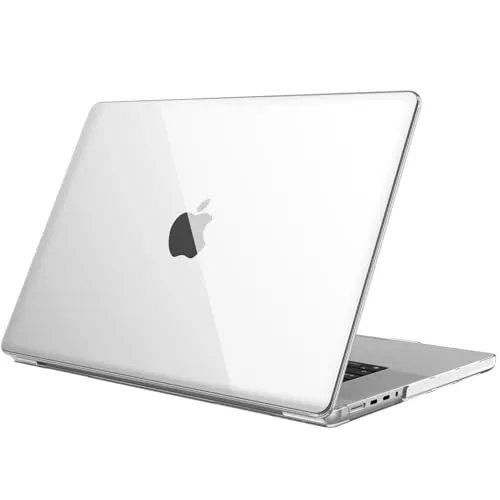 Fintie Hülle Kompatibel mit MacBook Pro 16 (2024-2021) M4 M3 M2 M1 Pro/Max A3186 A3403 A2991 A2780 A2485, Ultradünne Hartschale Schutzhülle Kompatibel mit MacBook Pro 16 Zoll, Transparent Klar