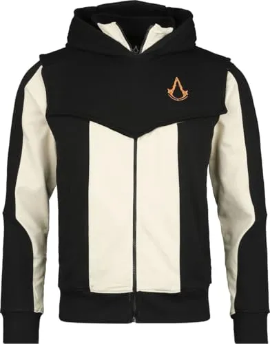 Assassin's Creed Mirage - Basim Männer Kapuzenjacke schwarz S - Kapuzenpullover für Herren, stylische und langlebige Kapuzenjacke aus Baumwolle, perfekt für Fans von Assassin's Creed und Gaming.