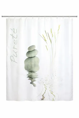 Duschvorhang Textil BxH 180x200cm Purete Fotoprint Vorhang Dusche Wanne Steine