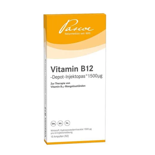 Vitamin B12 Depot Inj. 1500 μg - Injektionslösung für optimale Vitalität - Nahrungsergänzungsmittel zur Unterstützung des Energiestoffwechsels, perfekt für eine gezielte B12-Versorgung und einfach in der Anwendung.