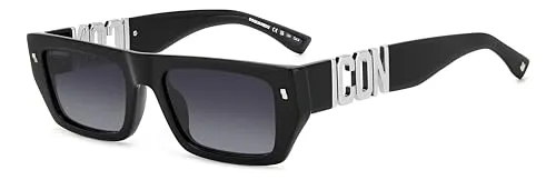 Dsquared2 ICON 0011/S Herren-Sonnenbrille Vollrand Eckig Acetat-Gestell, schwarz