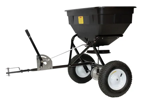 TEXAS Anhänger Streuwagen 60L - Dünger & Salz Streuer für präzise Anwendung - Sonstiges Zubehör, ideal für die gleichmäßige Verteilung von Dünger und Salz mit einer Spreizung von 2-3 m und 60 L Kapazität.