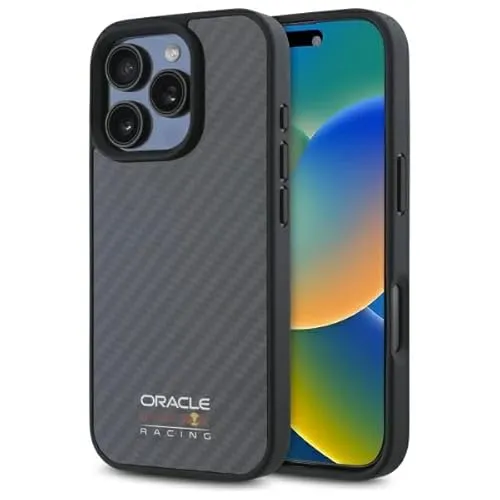 Red Bull iPhone 16 Pro Hülle mit MagSafe – Echt Carbon Fiber - Taschen & Schutzhüllen: Hochwertige Schutzhülle aus echtem Carbon Fiber, rutschfest und mit kabellosem Laden kompatibel, idealer Schutz für dein iPhone 16 Pro.