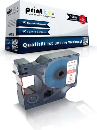 5x Kompatible Schriftbänder für Dymo D1 45014 Labelmanager 350 Series Labelmanager 360 D Labelmanager 400 Labelmanager 420 PS0720540 12 mm x 7 m 12mmx7m BL auf W -Office Quantum Serie
