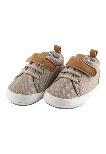 Sterntaler Baby Schuhe - Sneaker aus Canvas mit Kunstleder - Kleinkind Sommer Schuhe mit Klettverschluss und rutschfester Sohle - Babyschuhe für Jungen, beige, Größe 22