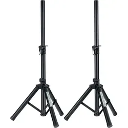 Pronomic SPS-5S Lautsprecherstativ Set - 2er Set ausziehbare Boxenständer aus Stahl, ideal für Linienstrahler und Monitore, leicht und stabil mit nur 1,8 kg, Höhe von 67 bis 120 cm.