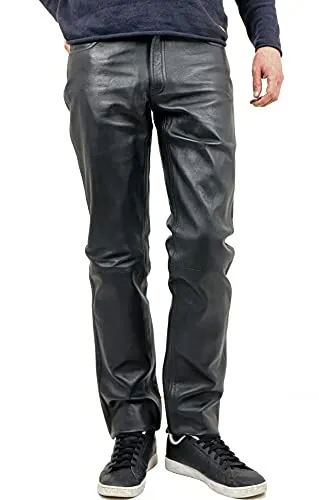 Maddox Herren Lederhose aus Lammnappa in Schwarz, Größe 58 - Trachtenlederhosen für Herren aus weichem Lammnappa, individuell kürzbar und mit praktischen Taschen - ideal für festliche Anlässe und Trachtenmode.