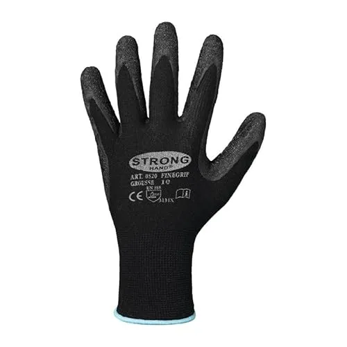 Handschuhe Finegrip schwarz EN 388 STRONGHAND 12 Paar 6