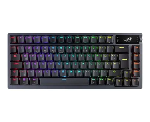ASUS ROG Azoth - Kabellose mechanische Gaming Tastatur mit OLED-Display, ROG NX-Switches und Tri-Mode-Verbindung für ultimativen Spielkomfort