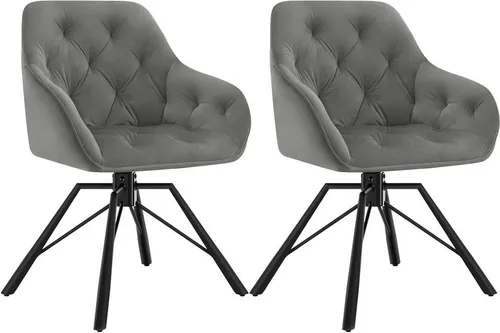 Woltu 4-Fußstuhl (2 St) - Drehbar und Ergonomisch - 4-Fuß-Stühle mit 360° Drehfunktion, ergonomischem Design und verstellbaren Füßen für optimalen Sitzkomfort und einen sicheren Stand.