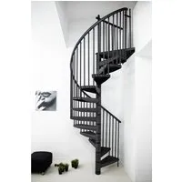 Minka Spindeltreppe Rondo Color Anthrazit Ø 120 cm - Innentreppen mit variablem Aufbau und Höhenverstellbarkeit, ideal für platzsparende Lösungen in modernen Innenräumen.