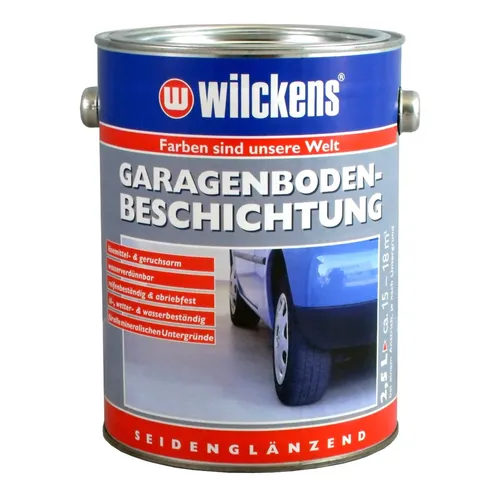 Wilckens Garagenbodenbeschichtung Beton Anthrazit 2,5 l - Innen- & Außenfarben, schmutzabweisend und lichtbeständig, ideal für Garagenböden mit geringer Geruchsentwicklung und schneller Trocknungszeit.
