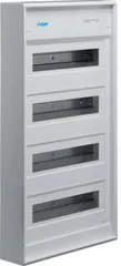 Hager VA48CN Kleinverteiler - 4x12PLE IP30 ohne Tür, ideal für Wohngebäude und montagefreundlich in Kunststoff ausgeführt