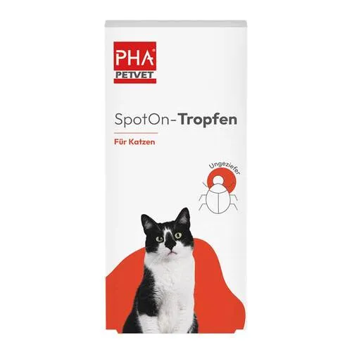 Pha Spot-on Tropfen für Katzen - Effektive Floh- und Zeckenabwehr für bis zu 4 Wochen, 2x1.5 ml