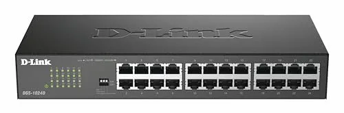 D-Link DGS-1024D - 24-Port Gigabit Ethernet Switch, lüfterlos und energieeffizient für optimale Netzwerkleistung in Büros