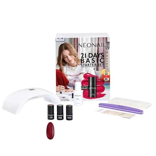 NEONAIL DE LUXE UV Nagellack Starter Set - Nagelpflegeinstrumente, Farbenvielfalt & Pflege ohne LED Lampe, ideal für kreative Nail-Designs und glänzende Ergebnisse.