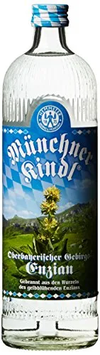 Münchner Kindl Oberbayerischer Gebirgsenzian 40% 0,7 Liter - Bayerische Spezialität aus Enzianwurzeln, aromatisch-bitter mit erdigen Noten. Ideal als Digestif und perfekt für besondere Anlässe.