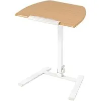 Costway Höhenverstellbarer Beistelltisch mit Rollen - Mobiler Stehtisch mit verstellbarer Höhe von 74 cm bis 109 cm. Ideal für flexibles Arbeiten im Sitzen oder Stehen, inklusive neigbarer Tischplatte und platzsparendem Klappdesign.