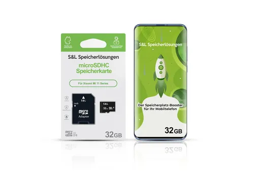 Tec-Expert microSD Karte S&L für Xiaomi Mi 11 Series Speicherkarte (32 GB, Class 10, microSDHC)