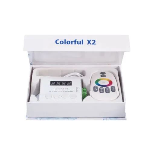 MakerMind Colorful X2 Music Controller LED Strip 5-24V WS2812B WS2811/6803/1903/SK681 RGB