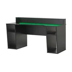 Gaming Tisch Zocker 2, schwarz - Viel Platz für Gamer - Computermöbel mit großzügiger Nutzfläche, zweite Ebene für Monitore und praktischen Stauraum. Ideal für intensives Gaming und Home Office.