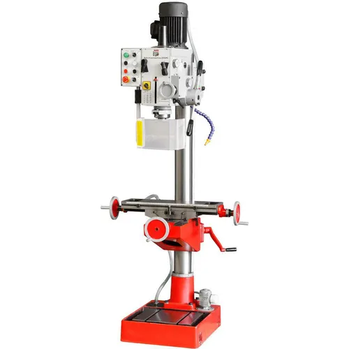 Holzmann Getriebebohrmaschine ZX50PC 400V - Fräsen mit hoher Flexibilität: 2-Stufenmotor für großen Drehzahlbereich und automatischer Vertikalvorschub, ideal für präzise Bohr- und Fräsarbeiten.