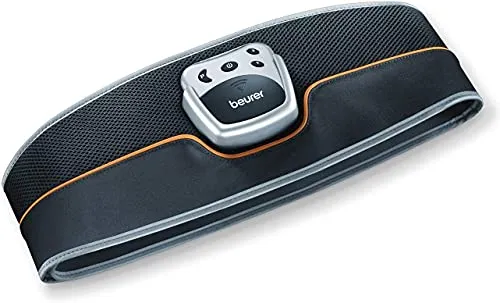 Beurer EM 35 Bauchmuskel-Gürtel - Elektrische Muskelstimulation für effektives Bauchtraining, 4 Kontaktelektroden für optimale Stimulation, kein Kontaktgel erforderlich, 5 Trainingsprogramme für individuelle Intensität.
