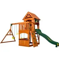 Backyard Discovery Spielturm Holz Atlantic - Schaukeln, Rutschen & Klettern für Kinder! Der XXL Spielturm Atlantic aus witterungsbeständigem Zedernholz bietet unendlichen Spielspaß mit Rutsche, Schaukel und Kletterwand – perfekt für kleine Gärten!