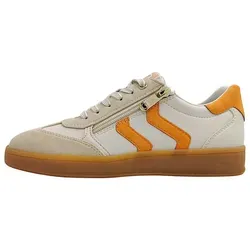 MARCO TOZZI Damen Sneaker flach mit Schnürsenkeln, Beige (Cream Comb), 37 EU - Damen-Sneaker mit Feel me Sohle für höchsten Tragekomfort. Ideal für Freizeitaktivitäten und modisch elegant.