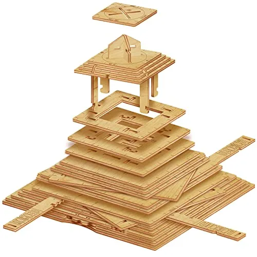 ESC, Escape Welt Spiel QUEST PYRAMIDE - Ägyptisches Knobelspiel - Gesellschaftsspiel für 1 Spieler, fördert logisches Denken und Konzentration, aus hochwertigem Holz, Made in Germany, Spieldauer 40-60 Minuten.