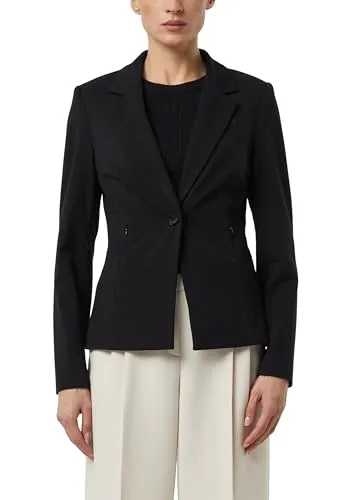 Comma Taillierter Blazer aus weichem Jersey mit Reißverschlusstaschen - Eleganter taillierter Blazer aus hochwertigem Jersey, ideal für den Berufsalltag. Mit Reißverschlusstaschen und leichtem Futter für optimalen Tragekomfort.
