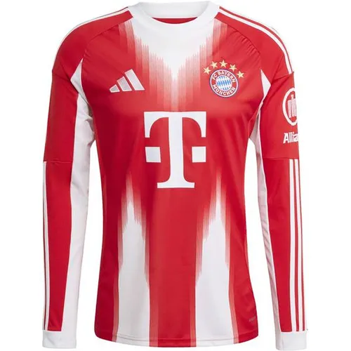 ADIDAS Herren Trikot FC Bayern München 25/26 Heim - Stylisches FC Bayern München Trikot in rot-weiß mit großem "M". Die langärmelige Fan-Version bietet höchsten Tragekomfort dank feuchtigkeitsabsorbierender AEROREADY Technologie und zeigt stolz das aufgestickte Vereinslogo.
