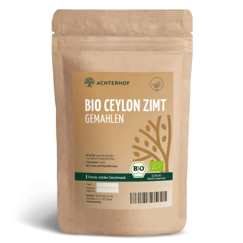 Bio Ceylon Zimt gemahlen (1kg) - Premium Qualität - Pflanzliches Ergänzungsmittel Zimt, 100% BIO und wenig Cumarin für feinen Geschmack, ideal zum Verfeinern von süßen und pikanten Gerichten.