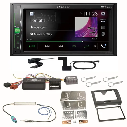 Pioneer DMH-A3300DAB Bluetooth WebLink MP3 USB DAB+ Einbauset für Audi TT 8J