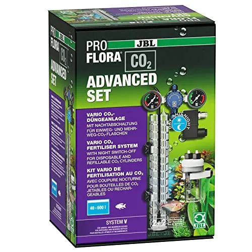 JBL PROFLORA CO2 ADVANCED SET V - CO2-Düngeanlagen-Komplettset für 40-600 l Aquarien, inklusive Nachtabschaltung und umfangreichem Zubehör