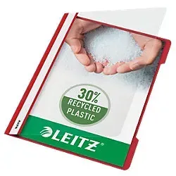 Leitz Standard Plastik-Schnellhefter 4191 DIN A4 Polypropylen 60 Blatt Rot