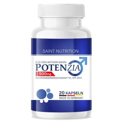 Saint Nutrition® Potenzia Kapseln - für den aktiven Mann - Potenz & Stimulation: Natürliche Kapseln für mehr Leistungsfähigkeit und Selbstbewusstsein im Alltag, ideal für anspruchsvolle Männer.